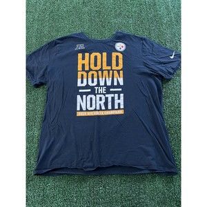 Nike Athletic Cut XL Steelers NFL Hold Down The North Graphic T Shirt Black